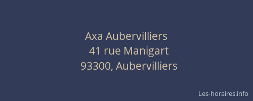 Axa Aubervilliers