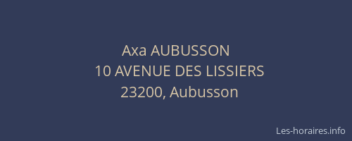 Axa AUBUSSON