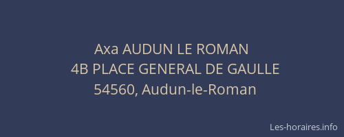 Axa AUDUN LE ROMAN