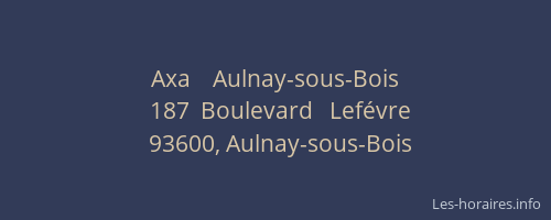 Axa    Aulnay-sous-Bois