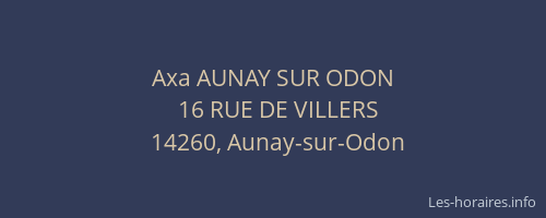 Axa AUNAY SUR ODON
