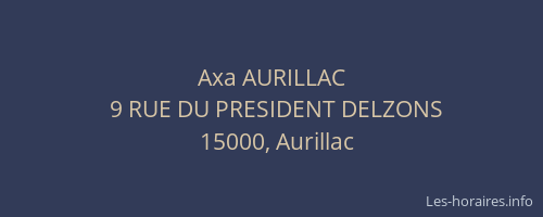 Axa AURILLAC