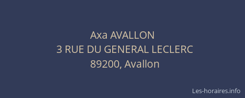 Axa AVALLON