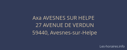 Axa AVESNES SUR HELPE