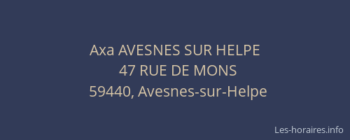 Axa AVESNES SUR HELPE