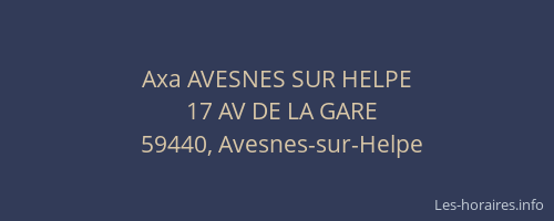 Axa AVESNES SUR HELPE
