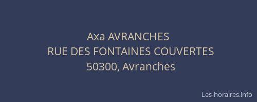 Axa AVRANCHES