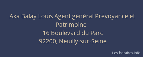 Axa Balay Louis Agent général Prévoyance et Patrimoine