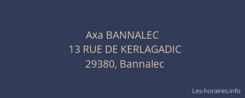 Axa BANNALEC