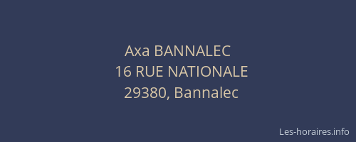 Axa BANNALEC
