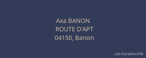 Axa BANON
