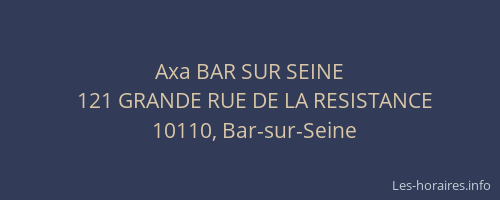 Axa BAR SUR SEINE