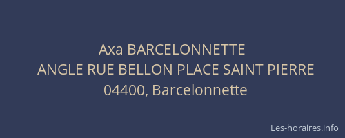 Axa BARCELONNETTE