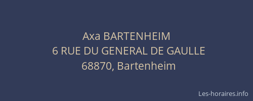 Axa BARTENHEIM