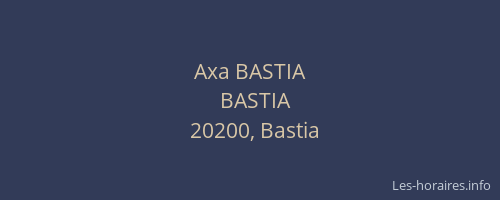 Axa BASTIA