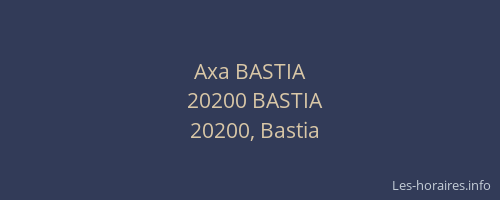 Axa BASTIA