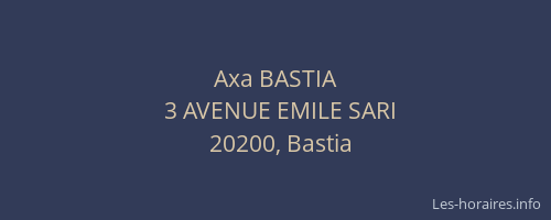 Axa BASTIA
