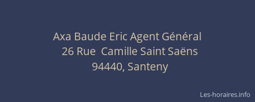 Axa Baude Eric Agent G&eacute;n&eacute;ral