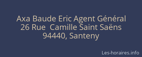 Axa Baude Eric Agent Général
