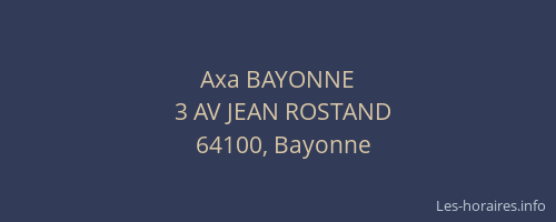 Axa BAYONNE