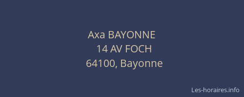 Axa BAYONNE
