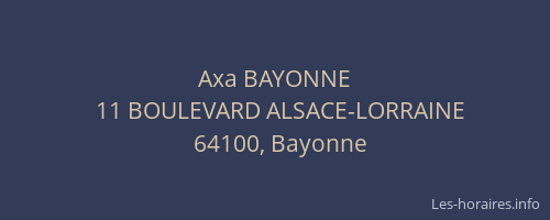 Axa BAYONNE