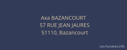 Axa BAZANCOURT