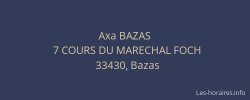 Axa BAZAS