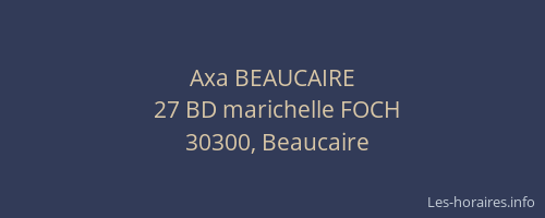 Axa BEAUCAIRE