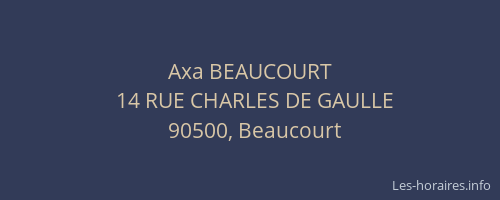 Axa BEAUCOURT