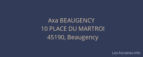 Axa BEAUGENCY