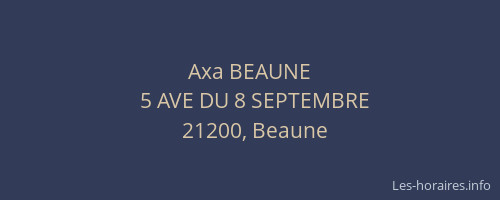 Axa BEAUNE