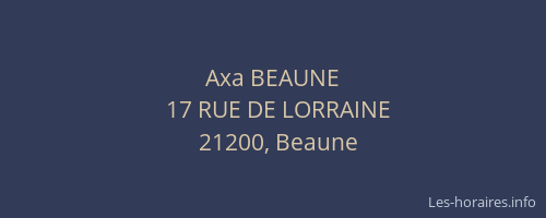 Axa BEAUNE