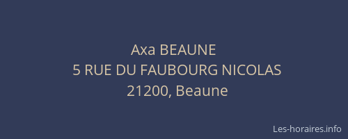 Axa BEAUNE