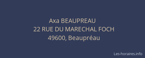 Axa BEAUPREAU