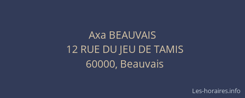 Axa BEAUVAIS