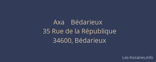 Axa    Bédarieux
