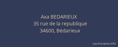Axa BEDARIEUX