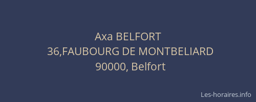 Axa BELFORT