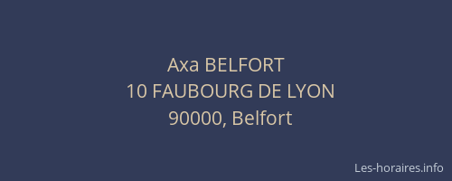 Axa BELFORT