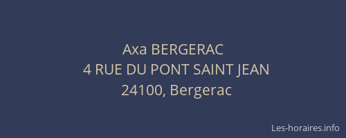 Axa BERGERAC