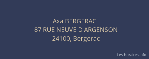 Axa BERGERAC