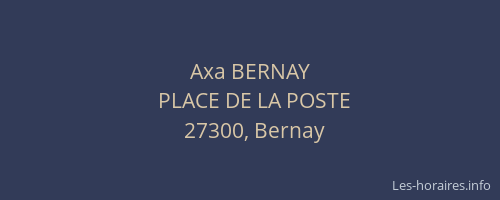 Axa BERNAY