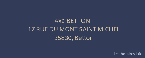 Axa BETTON