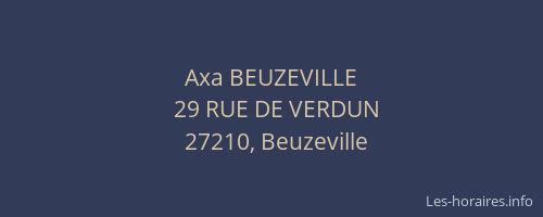 Axa BEUZEVILLE