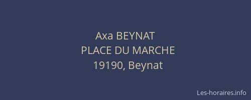 Axa BEYNAT