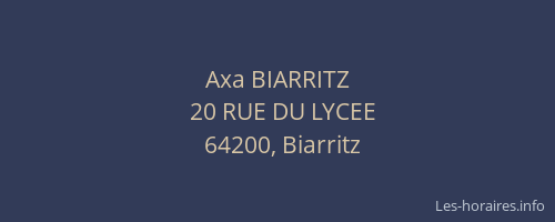Axa BIARRITZ
