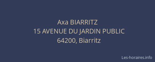 Axa BIARRITZ