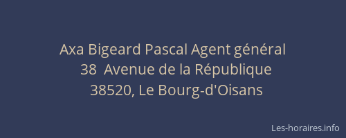Axa Bigeard Pascal Agent général