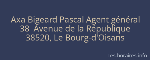 Axa Bigeard Pascal Agent général
